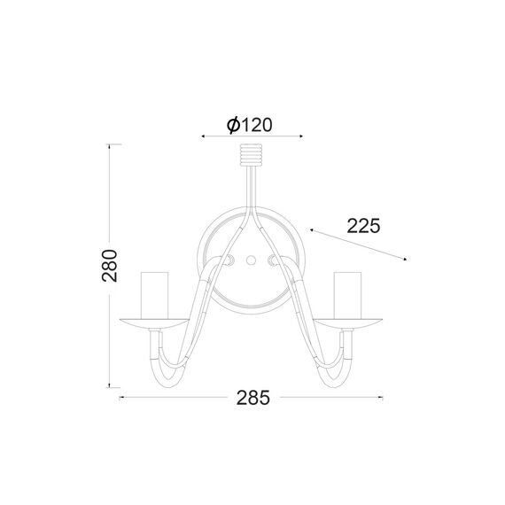 Аплик PALMYRA DLA0012W Aca Lighting 2xE14 | Osvetlenieto.bg Аплик PALMYRA DLA0012W Aca Lighting 2xE14 | Osvetlenieto.bg