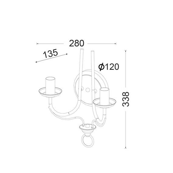 Аплик PALMYRA DLA0432W Aca Lighting 2xE14 | Osvetlenieto.bg Аплик PALMYRA DLA0432W Aca Lighting 2xE14 | Osvetlenieto.bg