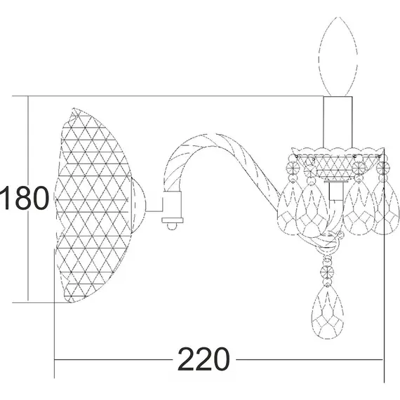 Аплик PEGASUS SF63991W Aca Lighting 1xE14 | Osvetlenieto.bg