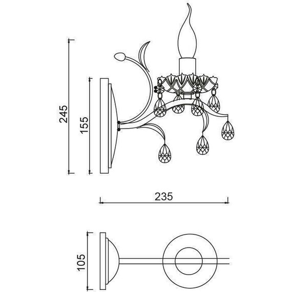 Аплик SARDINIA DL9341WWG Aca Lighting 1xE14 | Osvetlenieto.bg Аплик SARDINIA DL9341WWG Aca Lighting 1xE14 | Osvetlenieto.bg