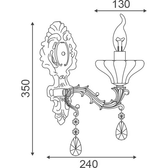Аплик SARTO TNK854531W Aca Lighting 1xE14 | Osvetlenieto.bg