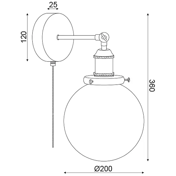 Аплик TARO OD90681WB Aca Lighting 1xE27 | Osvetlenieto.bg