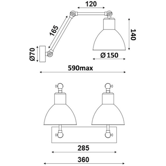 Аплик THALASSA EG168872WR Aca Lighting 2xE27 | Osvetlenieto.bg