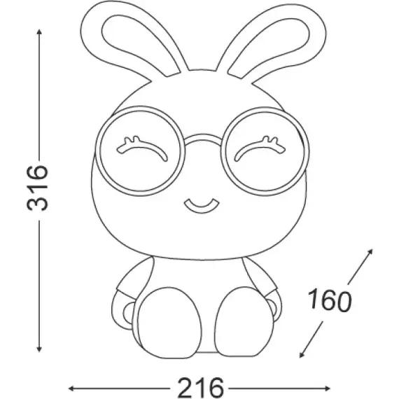 Детска настолна лампа FRIENDS MT150331P Aca Lighting 1xE14 | Osvetlenieto.bg