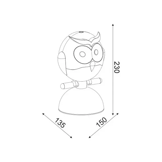 Детска настолна лампа KOKKA ZN160201TBR Aca Lighting 1xE14 | Osvetlenieto.bg
