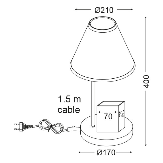 Детска настолна лампа PAIGNIO MT120241 Aca Lighting 1xE27 | Osvetlenieto.bg