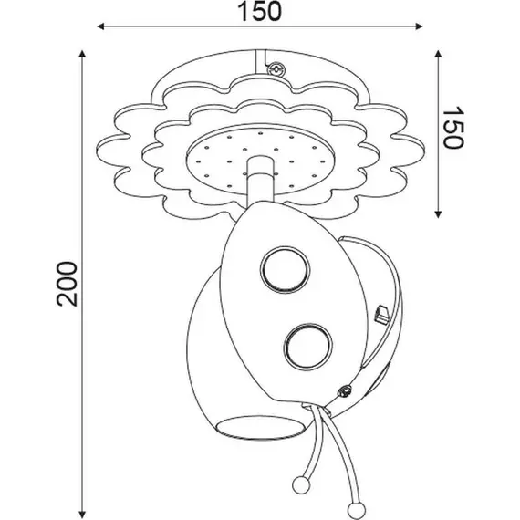 Детски аплик BEES ZN170161WY Aca Lighting 1xE27 | Osvetlenieto.bg