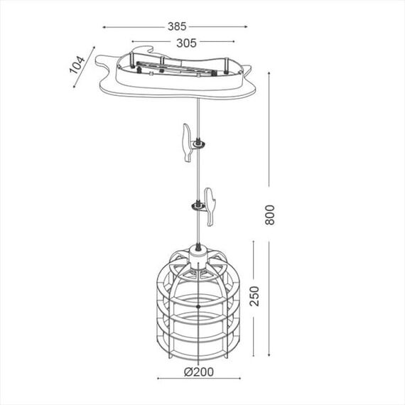 Детски пендел FORET MD150411B Aca Lighting 1xE27 | Osvetlenieto.bg