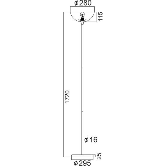 Лампион BASICO KS2026F1BK Aca Lighting 1xE27 | Osvetlenieto.bg