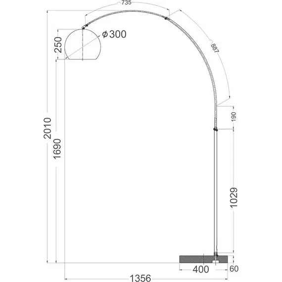 Лампион MATILDA MF70261B Aca Lighting 1xE27 | Osvetlenieto.bg