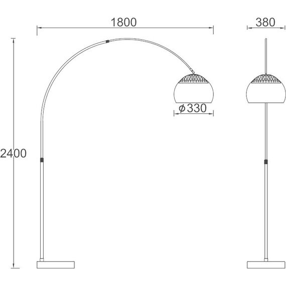 Лампион MATILDA MF7026R1B Aca Lighting 1xE27 | Osvetlenieto.bg