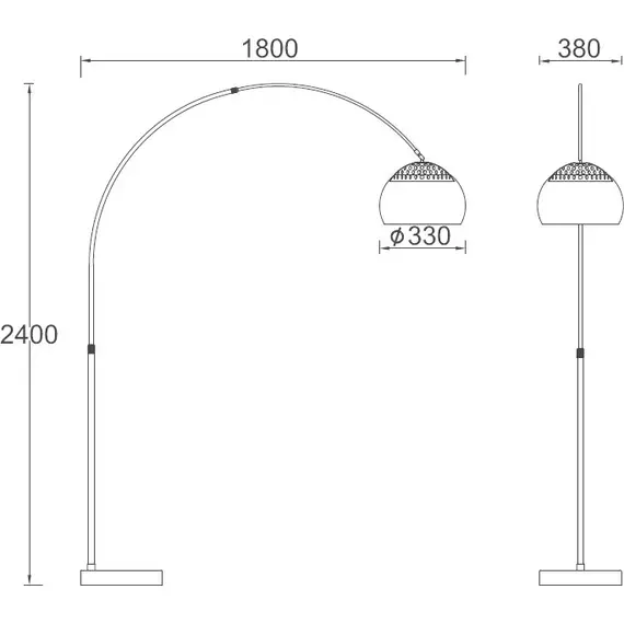Лампион MATILDA MF7026R1B Aca Lighting 1xE27 | Osvetlenieto.bg