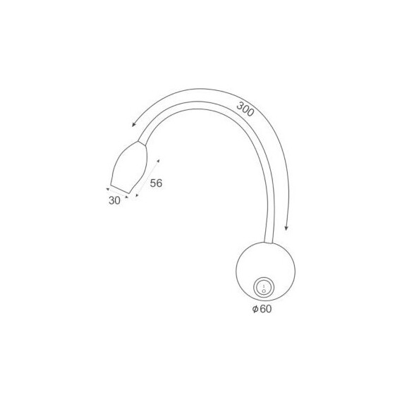 LED Аплик SWAN SF126BLED340G Aca Lighting 3W 4000K | Osvetlenieto.bg
