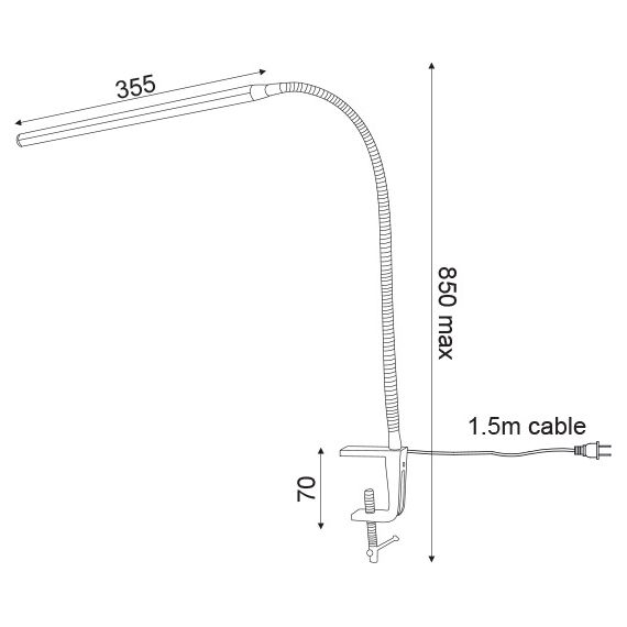 LED Настолна лампа DELGADO 16055LEDGOC Aca Lighting 5W 4000K | Osvetlenieto.bg