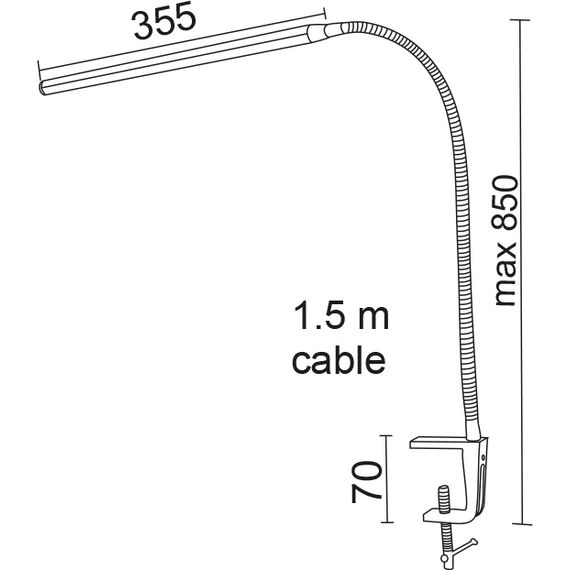 LED Настолна лампа DELGADO 16055LEDWHC Aca Lighting 5W 4000K | Osvetlenieto.bg