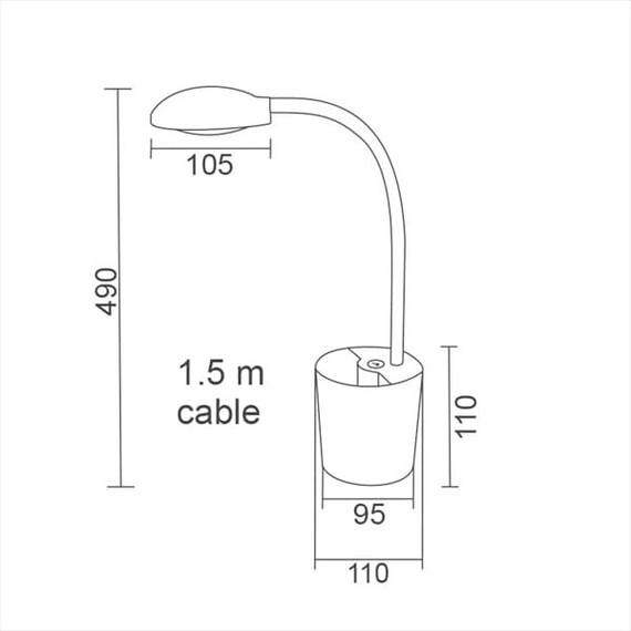 LED Настолна лампа HULLEN 16035LEDBE Aca Lighting 5W 4000K | Osvetlenieto.bg