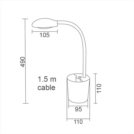 LED Настолна лампа HULLEN 16035LEDPK Aca Lighting 5W 4000K | Osvetlenieto.bg