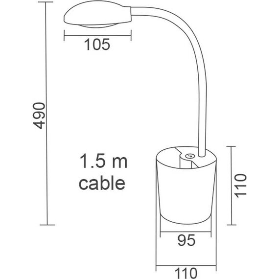 LED Настолна лампа HULLEN 16035LEDWH Aca Lighting 5W 4000K | Osvetlenieto.bg