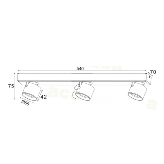 LED Спот PLUTO RA33LEDS54GY Aca Lighting 15W 3000K | Osvetlenieto.bg
