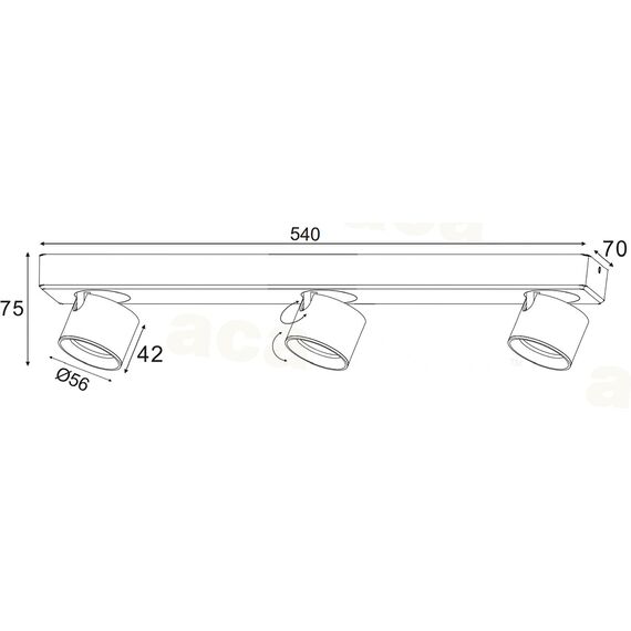 LED Спот PLUTO RA33LEDS54WH Aca Lighting 15W 3000K | Osvetlenieto.bg