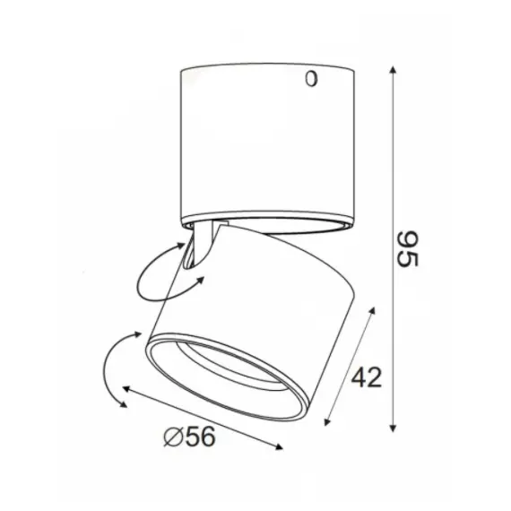 LED Спот PLUTO RA33LEDS6GY Aca Lighting 5W 3000K | Osvetlenieto.bg