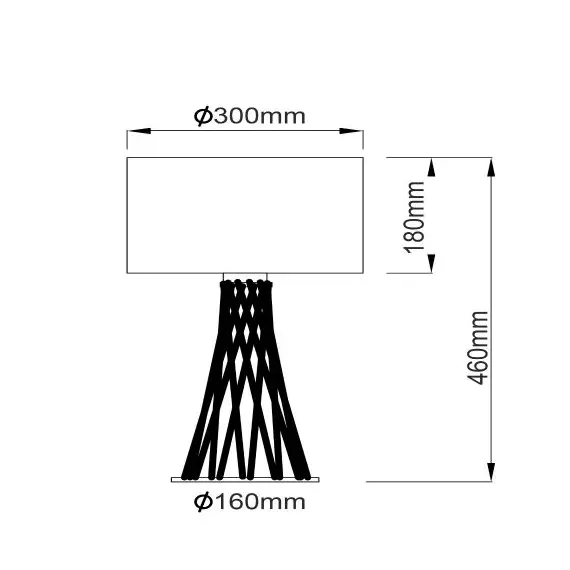 Настолна лампа ACACIA V35135TWH Aca Lighting 1xE27 | Osvetlenieto.bg