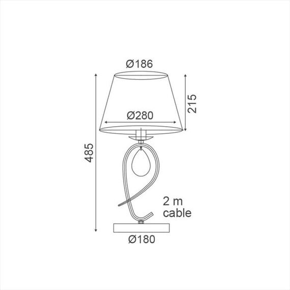 Настолна лампа BASILICO TNK81490CG1T Aca Lighting 1xE27 | Osvetlenieto.bg