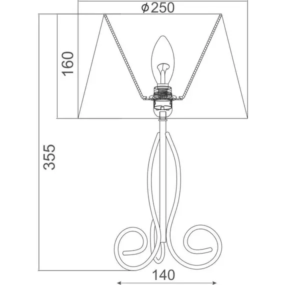 Настолна лампа ISMENE KS1007T1WG Aca Lighting 1xE14 | Osvetlenieto.bg