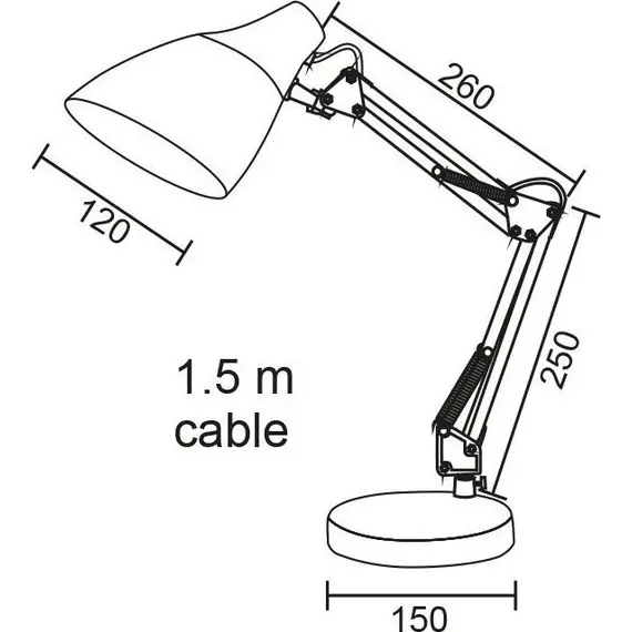 Настолна лампа KINGSTON 2918BK Aca Lighting 1xE27 | Osvetlenieto.bg
