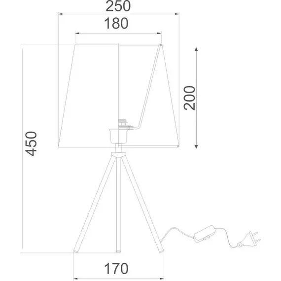 Настолна лампа MILOS TNK75090WT1T Aca Lighting 1xE27 | Osvetlenieto.bg