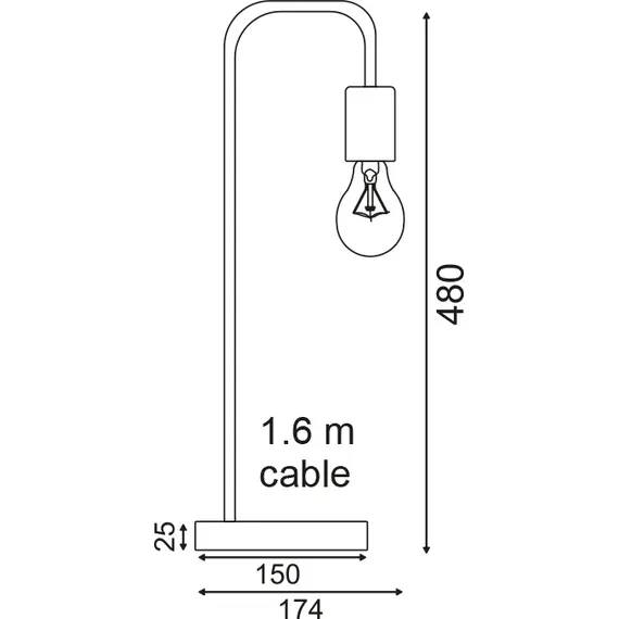 Настолна лампа NAXOS KS1755BWD Aca Lighting 1xE27 | Osvetlenieto.bg