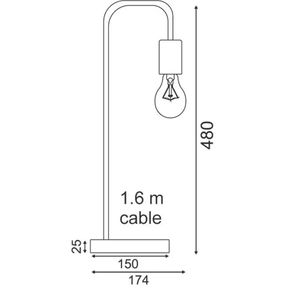 Настолна лампа NAXOS KS1755TMW Aca Lighting 1xE27 | Osvetlenieto.bg