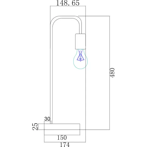 Настолна лампа NAXOS KS1755WWD Aca Lighting 1xE27 | Osvetlenieto.bg