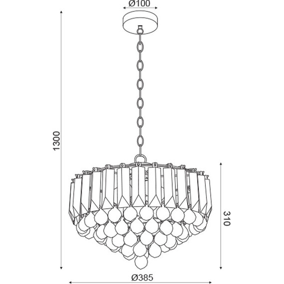 Пендел GRAPPA SF175323PC Aca Lighting 3xE14 | Osvetlenieto.bg