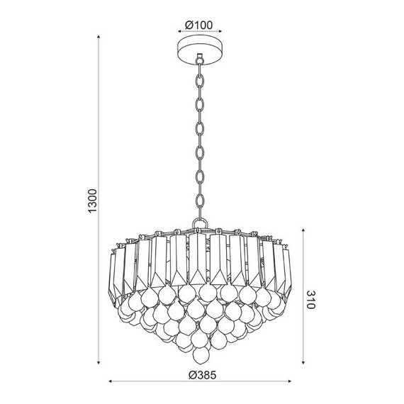 Пендел GRAPPA SF175323PG Aca Lighting 3xE14 | Osvetlenieto.bg