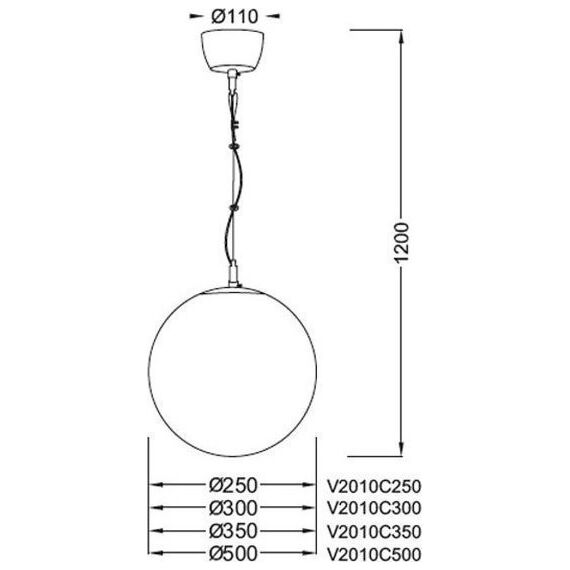 Пендел LUNA V2010C300 Aca Lighting 1xE27 | Osvetlenieto.bg