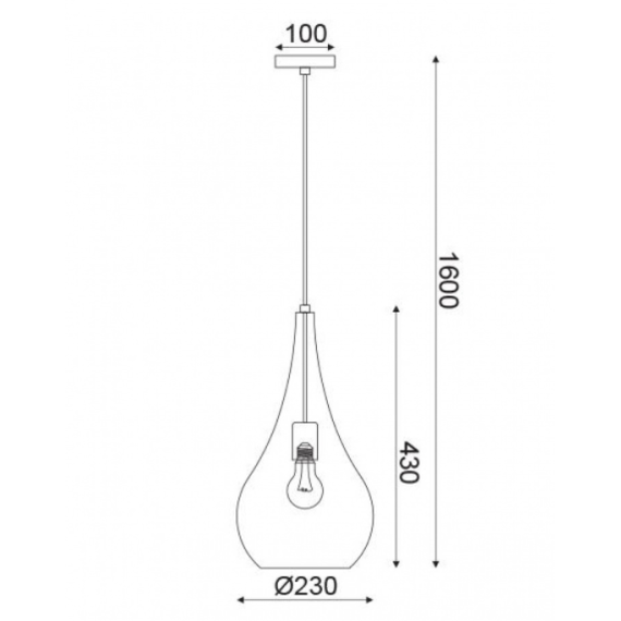 Пендел PLEIADES OD90901PC Aca Lighting 1xE27 | Osvetlenieto.bg