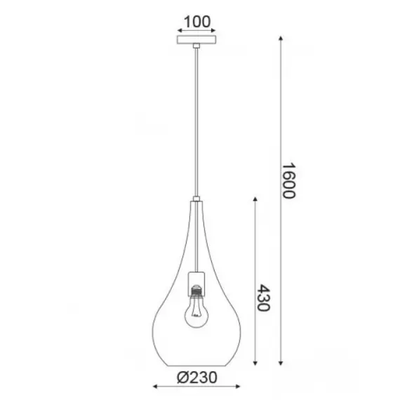Пендел PLEIADES OD90901PCH Aca Lighting 1xE27 | Osvetlenieto.bg