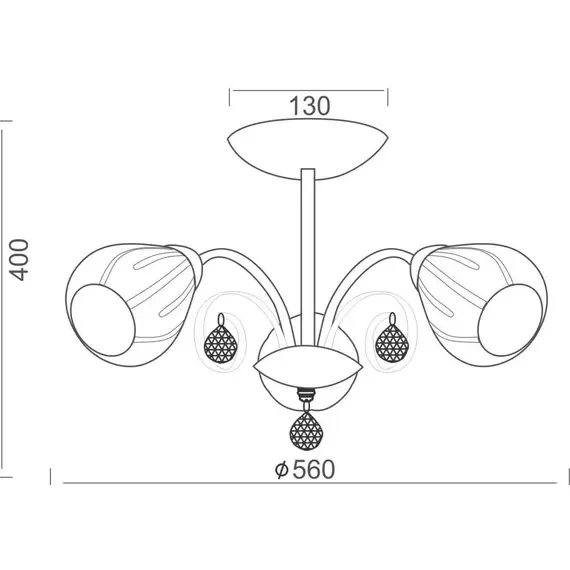 Плафон CARDINAL FMX51493 Aca Lighting 3xE14 | Osvetlenieto.bg