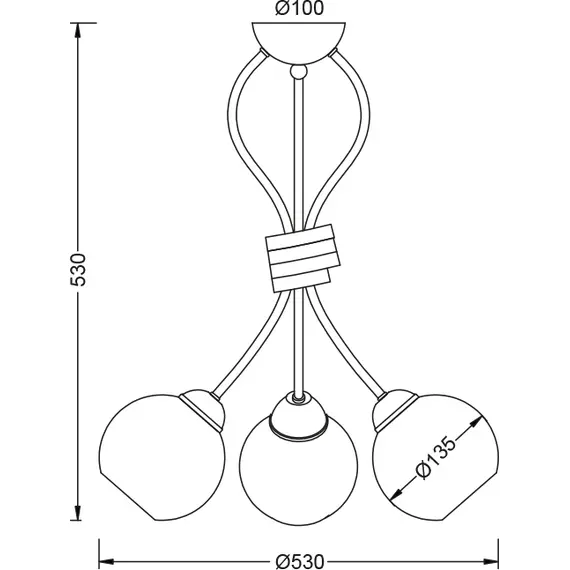 Плафон FOYER DL11693C Aca Lighting 3xE27 | Osvetlenieto.bg
