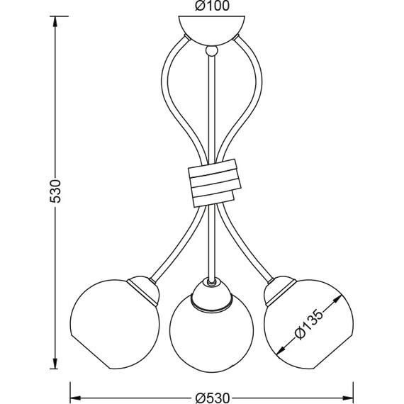 Плафон FOYER DL11693C Aca Lighting 3xE27 | Osvetlenieto.bg