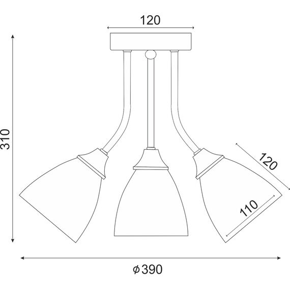 Плафон REA DLA8113A Aca Lighting 3xE14 | Osvetlenieto.bg Плафон REA DLA8113A Aca Lighting 3xE14 | Osvetlenieto.bg