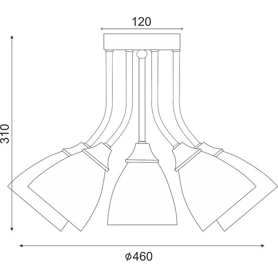 Плафон REA DLA8115A Aca Lighting 5xE14 | Osvetlenieto.bg