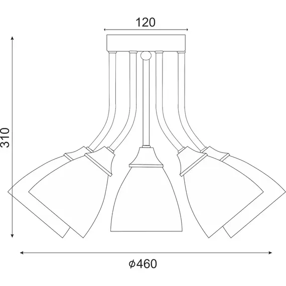 Плафон REA DLA8115A Aca Lighting 5xE14 | Osvetlenieto.bg