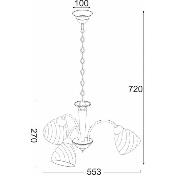 Полилей BYRON DLX7393BR Aca Lighting 3xE14 | Osvetlenieto.bg Полилей BYRON DLX7393BR Aca Lighting 3xE14 | Osvetlenieto.bg