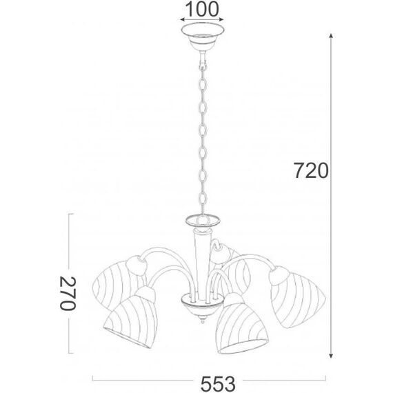 Полилей BYRON DLX7395BR Aca Lighting 5xE14 | Osvetlenieto.bg Полилей BYRON DLX7395BR Aca Lighting 5xE14 | Osvetlenieto.bg