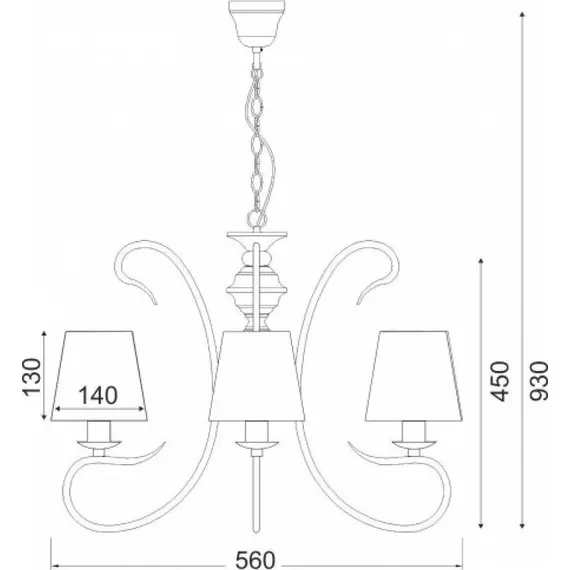 Полилей DIJON DL7613 Aca Lighting 3xE14 | Osvetlenieto.bg