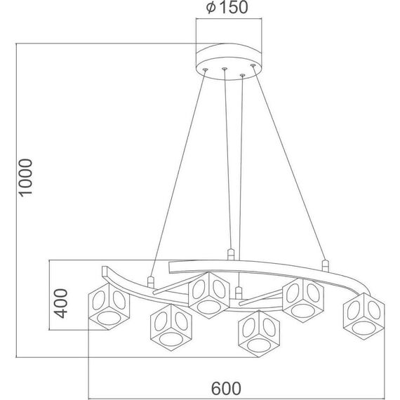 Полилей MARTINI AD00836A Aca Lighting 6xG9 | Osvetlenieto.bg