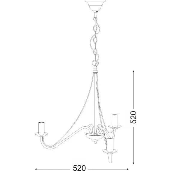 Полилей PALMYRA DLA0013 Aca Lighting 3xE14 | Osvetlenieto.bg
