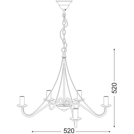 Полилей PALMYRA DLA0015 Aca Lighting 5xE14 | Osvetlenieto.bg Полилей PALMYRA DLA0015 Aca Lighting 5xE14 | Osvetlenieto.bg